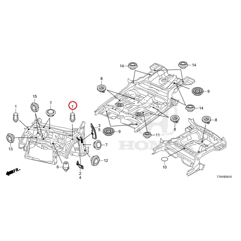 [NEW] JDM HONDA VEZEL RU1 2020 Grommets (Front) GENUINE OEM