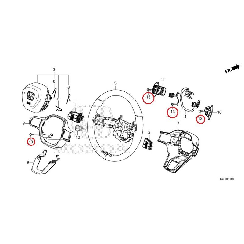 NEW] JDM HONDA CIVIC FL5 2023 Steering Wheel (SRS) GENUINE