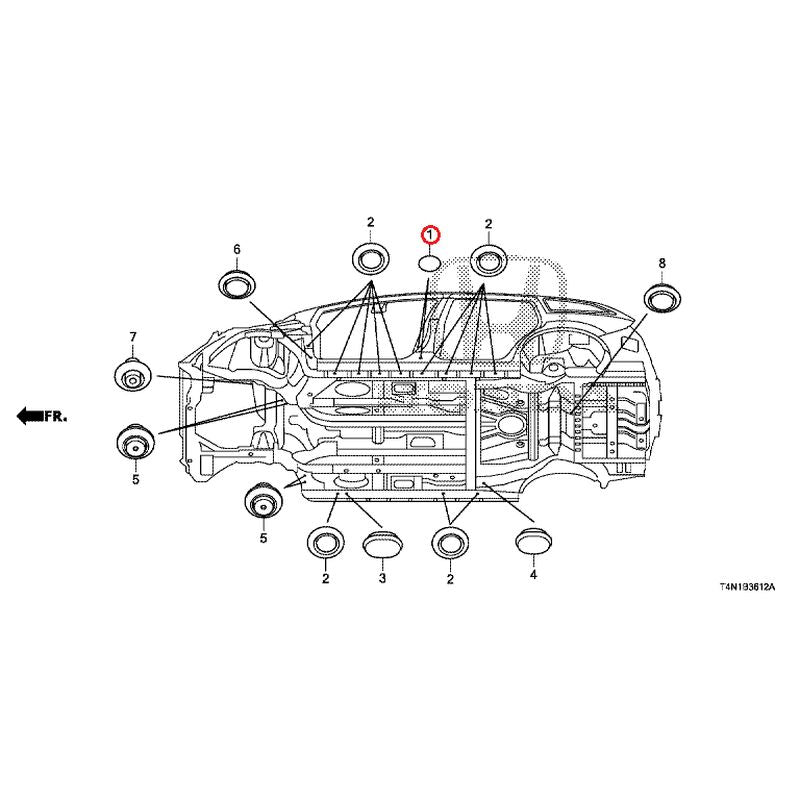 [NEW] JDM HONDA JADE FR5 2019 Grommet (Lower) GENUINE OEM