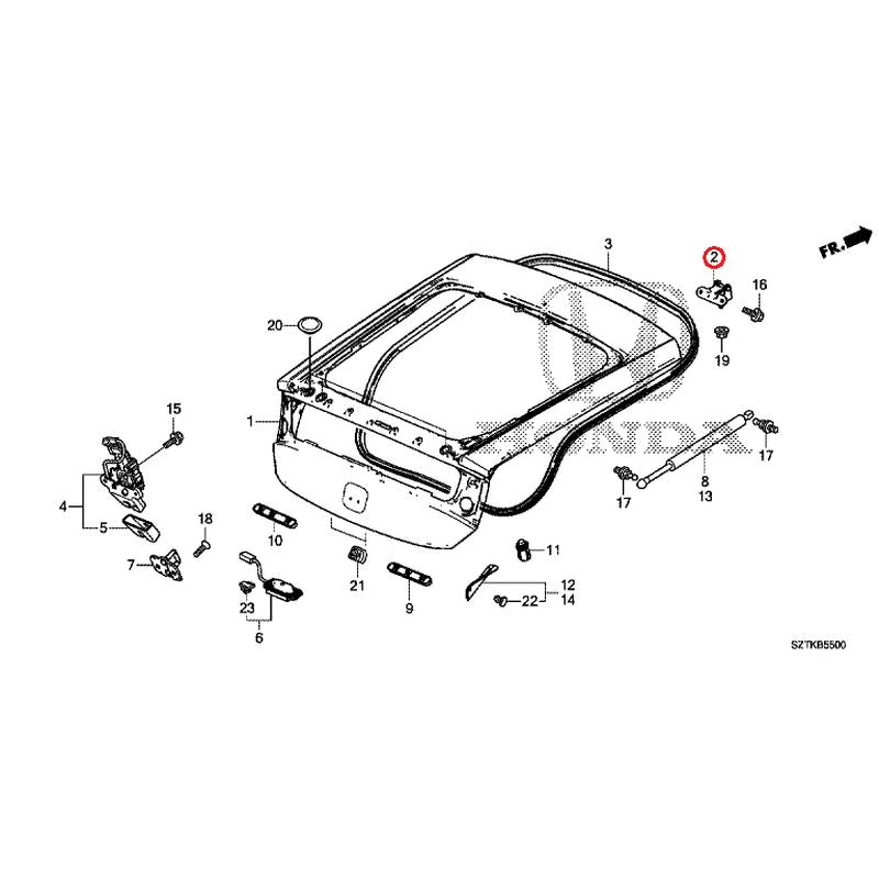 [NEW] JDM HONDA CR-Z ZF2 2016 Tailgate GENUINE OEM