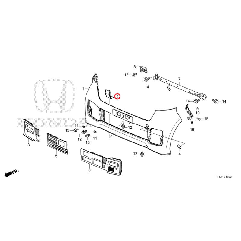 [NEW] JDM HONDA N-BOX CUSTOM JF3 2021 Front Bumper (3) GENUINE OEM