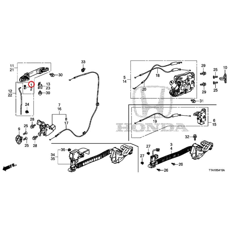 [NEW] JDM HONDA N-BOX CUSTOM JF3 2021 Sliding Door Lock/Outer Handle GENUINE OEM