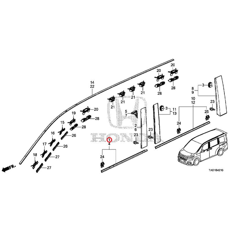 [NEW] JDM HONDA STEP WGN SPADA RP5 2020 Molding GENUINE OEM