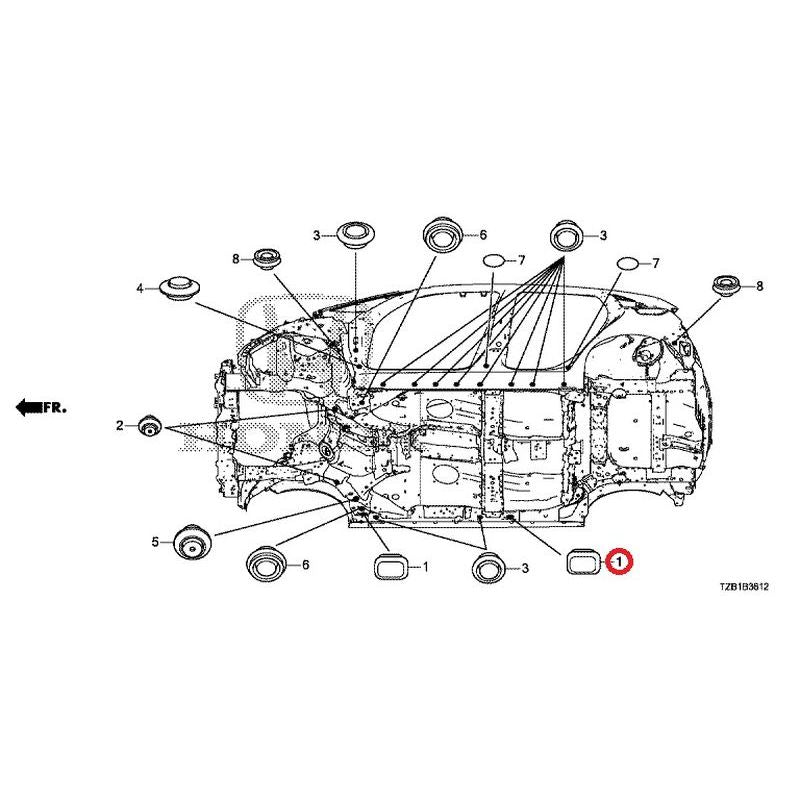[NEW] JDM HONDA FIT e:HEV GR3 2020 Grommet (Lower) GENUINE OEM