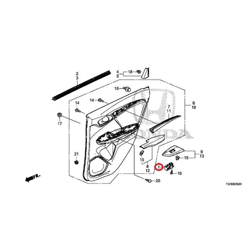 [NEW] JDM HONDA FIT HYBRID GP5 2017 Rear Door Lining GENUINE OEM