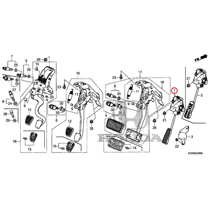 [NEW] JDM HONDA CR-Z ZF2 2014 Pedals GENUINE OEM