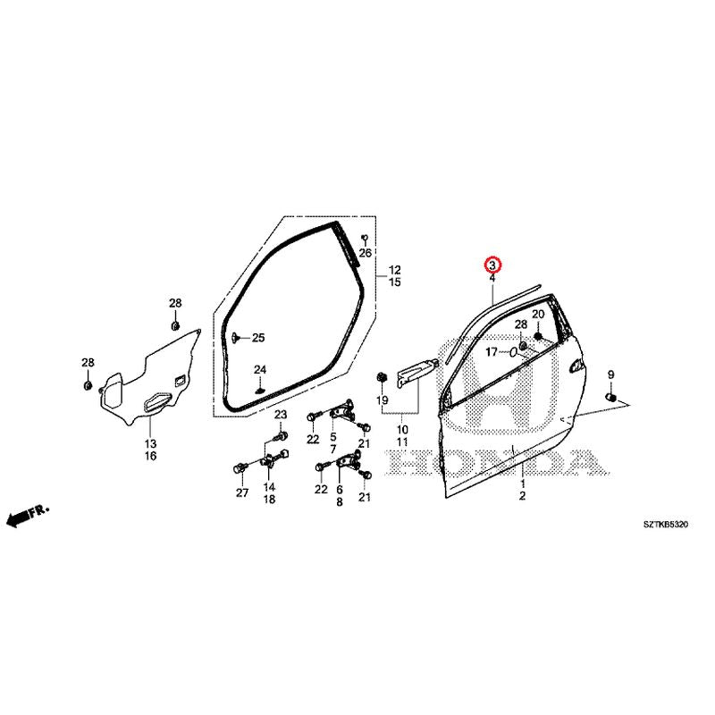 [NEW] JDM HONDA CR-Z ZF2 2016 Door Panels GENUINE OEM