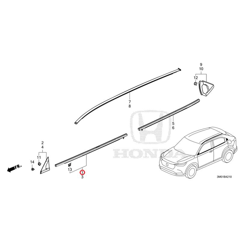 [NEW] JDM HONDA VEZEL RV3 2021 Molding GENUINE OEM