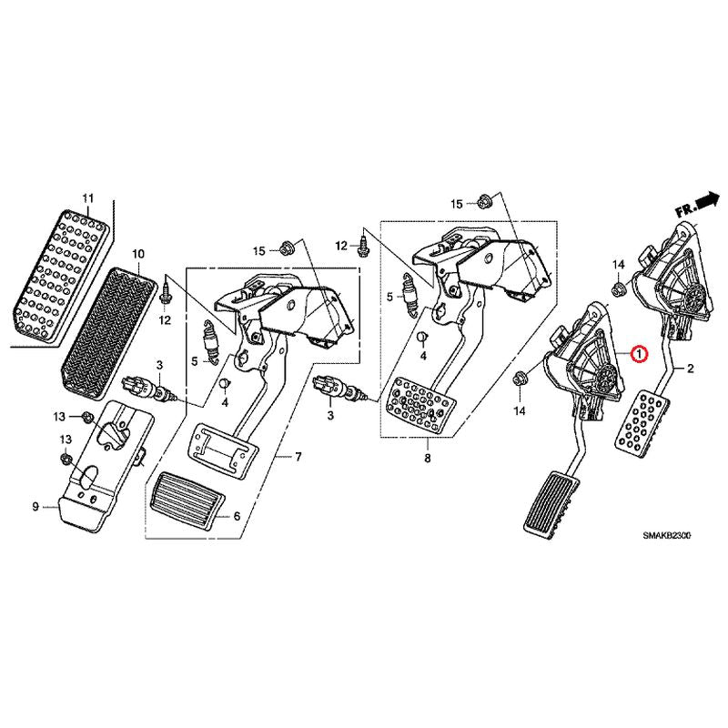 [NEW] JDM HONDA STREAM RN6 2013 Pedals GENUINE OEM