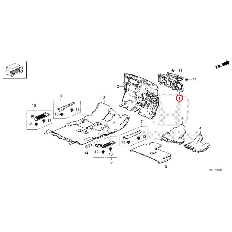 [NEW] JDM HONDA N-BOX JOY JF5 2025 Floor Mat GENUINE OEM