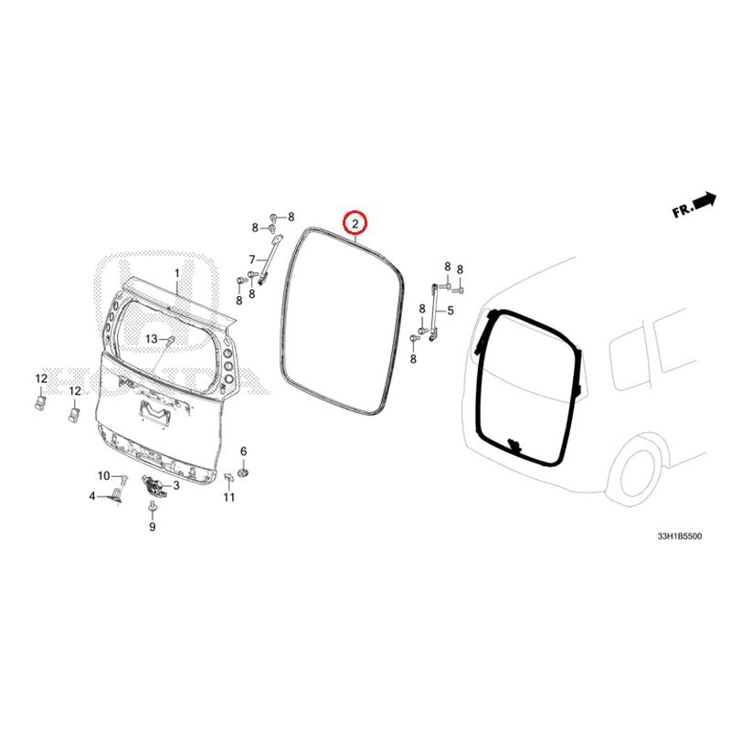 [NEW] JDM HONDA FREED e:HEV GT5 2025 Tailgate (1) GENUINE OEM