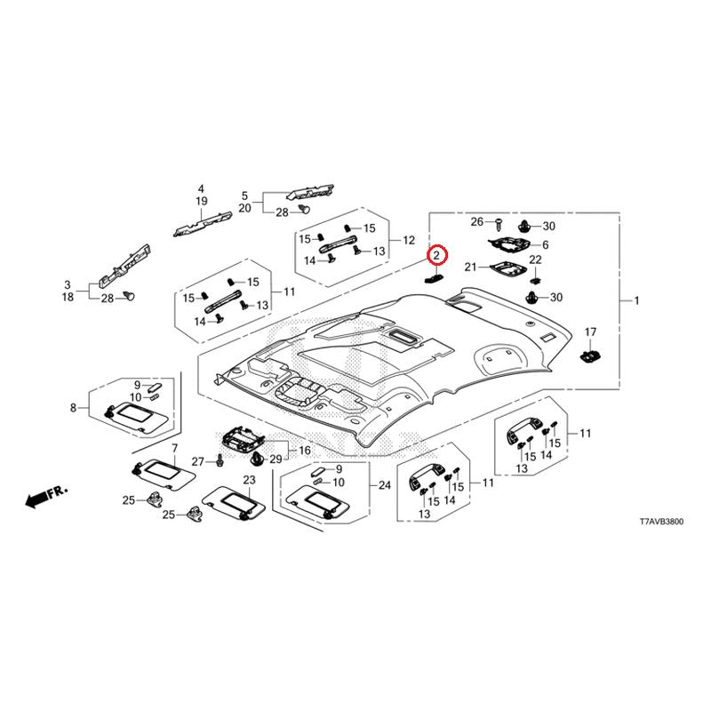 [NEW] JDM HONDA VEZEL RU1 2020 Roof Lining GENUINE OEM