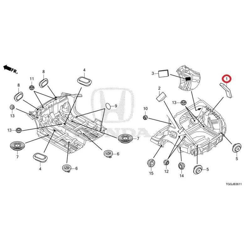 [NEW] JDM HONDA CIVIC FK8 2020 Grommets (Rear) GENUINE OEM