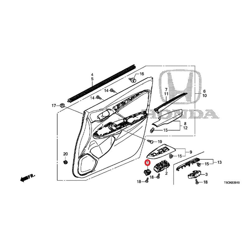 [NEW] JDM HONDA FIT HYBRID GP5 2017 Front Door Lining GENUINE OEM