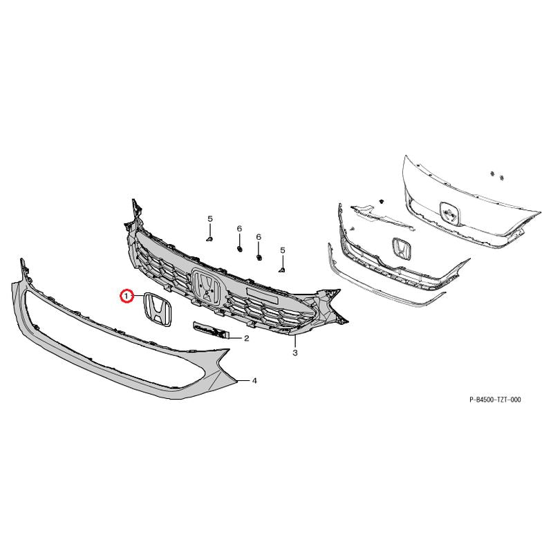 [NEW] JDM HONDA FIT e:HEV GR3 2021 Modulo X Front Grille GENUINE OEM