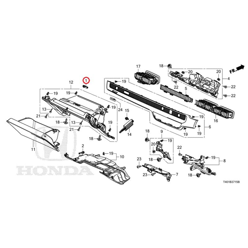 [NEW] JDM HONDA CIVIC FL5 2025 Instrument panel garnish (passenger side) GENUINE OEM