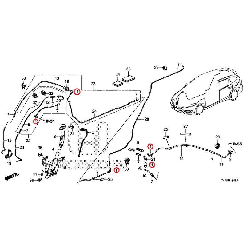 [NEW] JDM HONDA JADE HYBRID FR4 2019 Windshield Washer GENUINE OEM