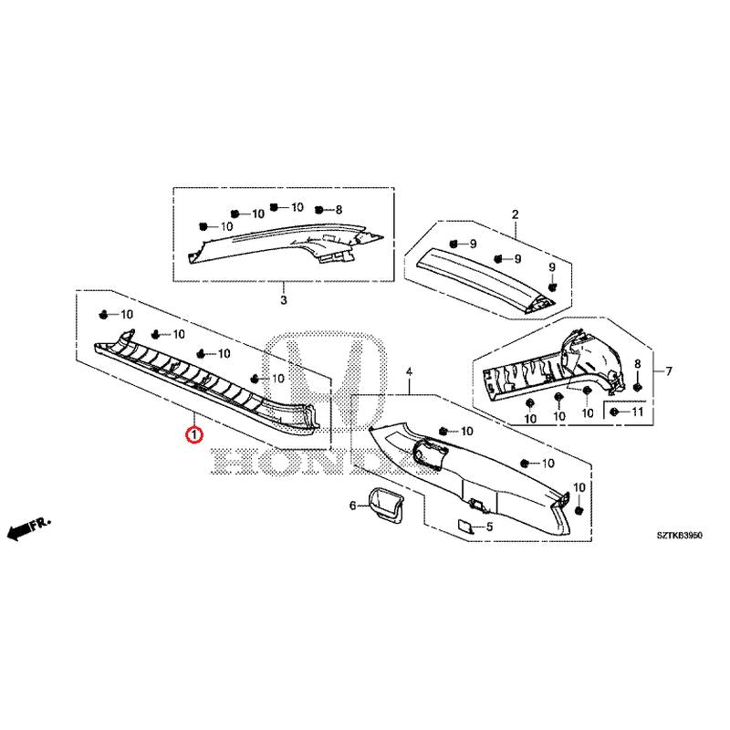 [NEW] JDM HONDA CR-Z ZF2 2016 Tailgate Lining GENUINE OEM