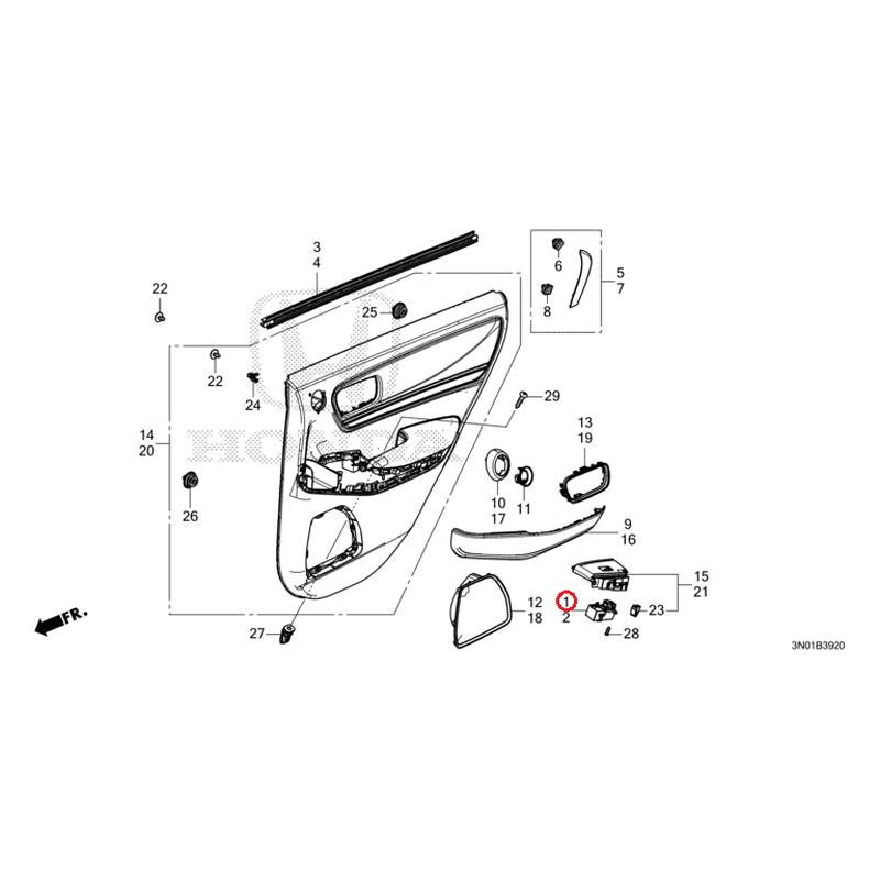 [NEW] JDM HONDA VEZEL e:HEV RV5 2021 Rear Door Lining GENUINE OEM