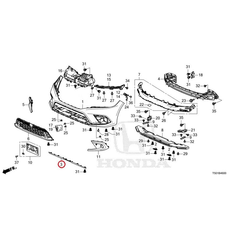NEW] JDM HONDA CIVIC FL4 2023 Front Bumper GENUINE OEM – JDM Yamato