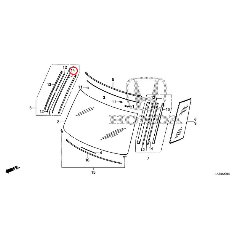 NEW] JDM HONDA N-BOX CUSTOM JF3 2021 Front Windshield GENUINE OEM