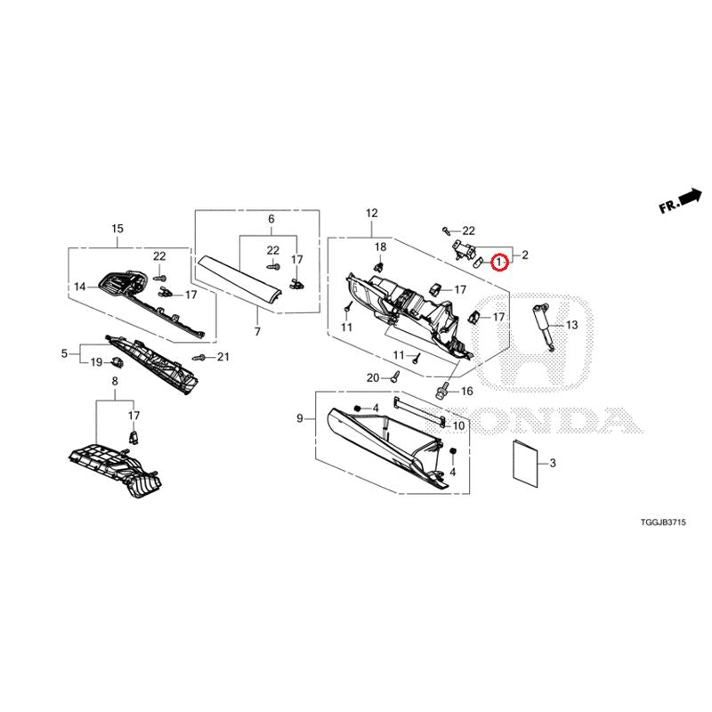 [NEW] JDM HONDA CIVIC FK7 2021 Instrument panel garnish (passenger side) GENUINE OEM