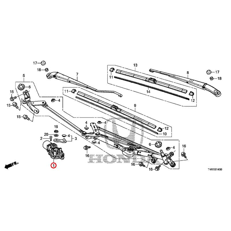 [NEW] JDM HONDA JADE HYBRID FR4 2019 Front Windshield Wiper GENUINE OEM