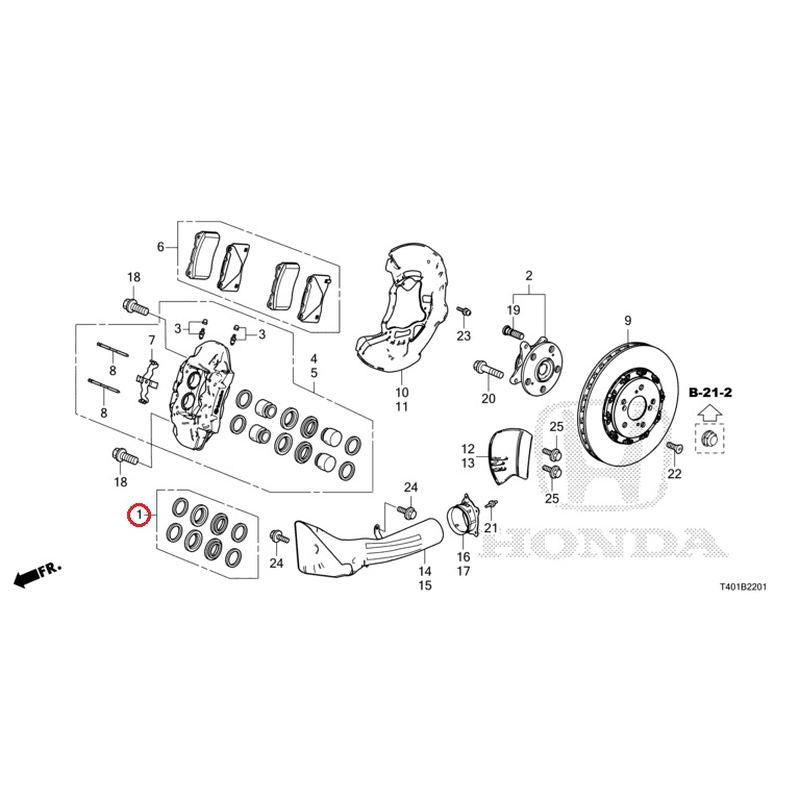 [NEW] JDM HONDA CIVIC FL5 2023 Front Brake (TYPE R) GENUINE OEM