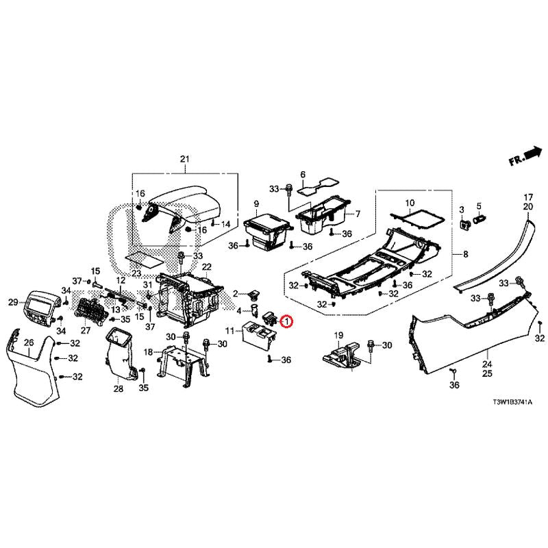 [NEW] JDM HONDA ACCORD HYBRID CR7 2016 Console (2) GENUINE OEM