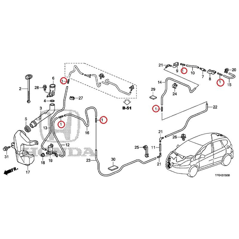 [NEW] JDM HONDA FIT GE8 2012 Windshield Washer GENUINE OEM