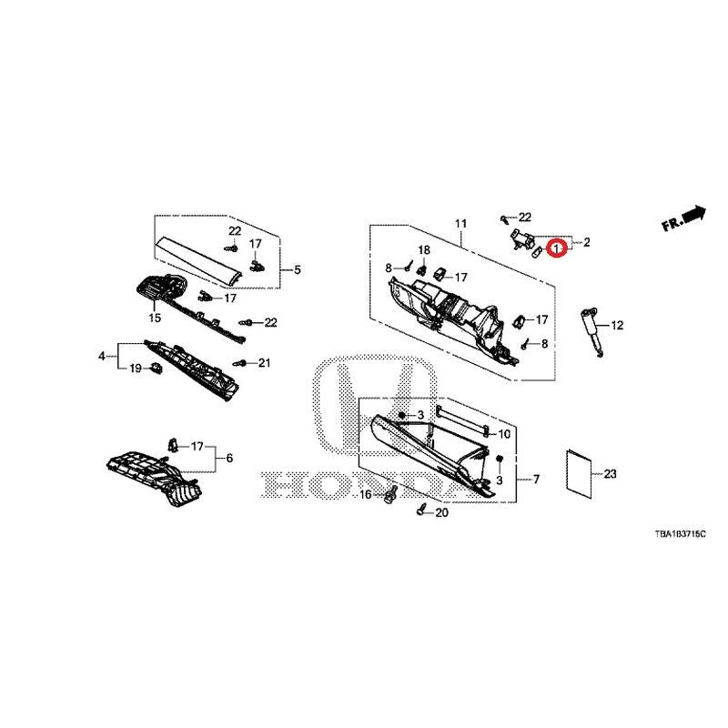 [NEW] JDM HONDA CIVIC FC1 2020 Instrument panel garnish (passenger side) GENUINE OEM