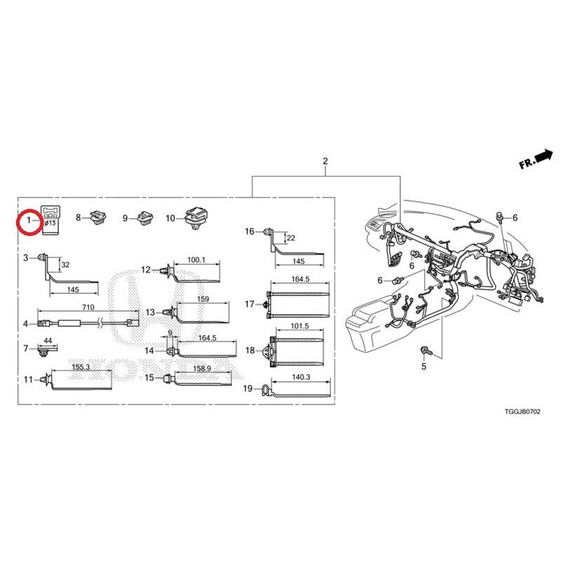 [NEW] JDM HONDA CIVIC FK8 2020 Wire Harness (3) GENUINE OEM