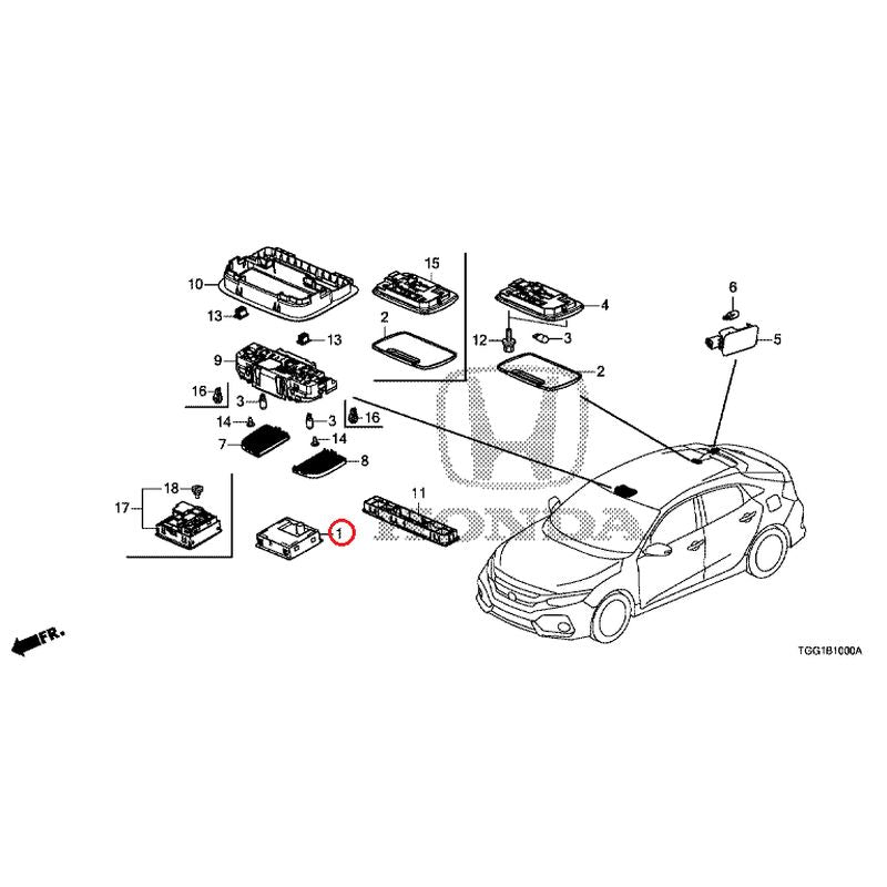 [NEW] JDM HONDA CIVIC FK8 2017 Interior Lights GENUINE OEM