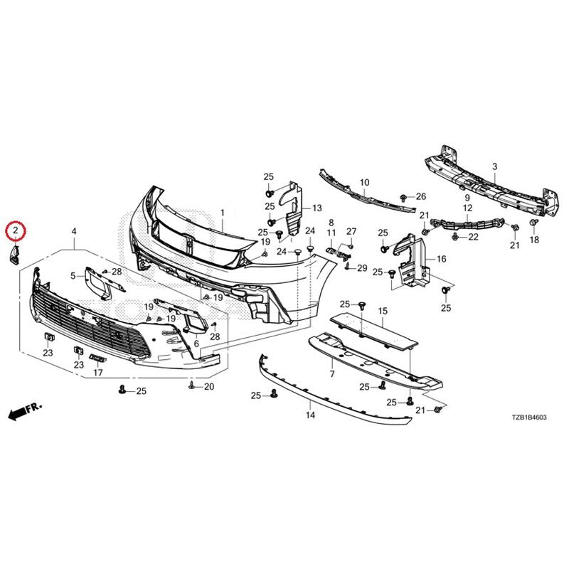 [NEW] JDM HONDA FIT e:HEV GR3 2023 Front Bumper (4) GENUINE OEM