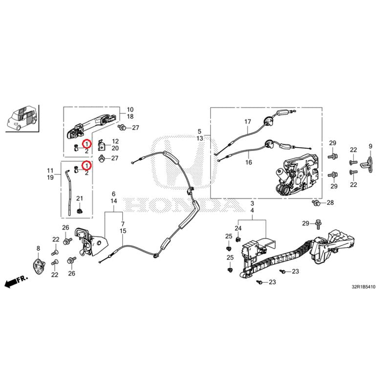 [NEW] JDM HONDA N-BOX JF5 2024 Sliding Door Lock/Outer Handle GENUINE OEM