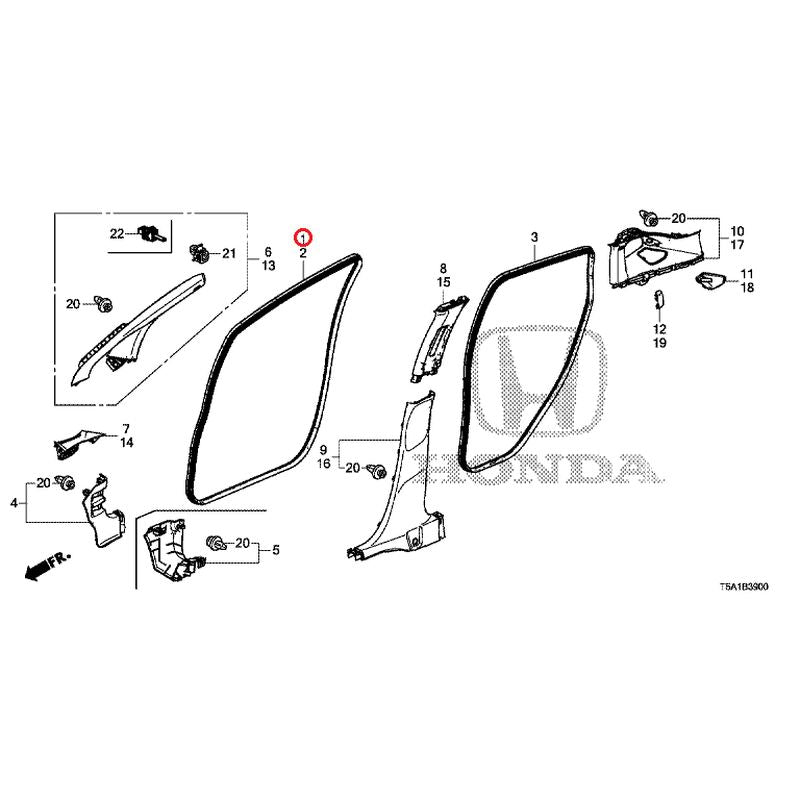 [NEW] JDM HONDA FIT GK5 2014 Pillar Garnish GENUINE OEM