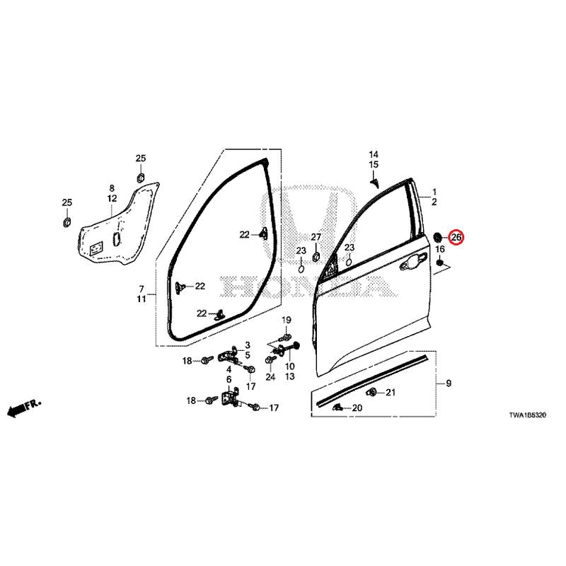 NEW] JDM HONDA ACCORD CV3 2022 Front Door Panel GENUINE OEM – JDM