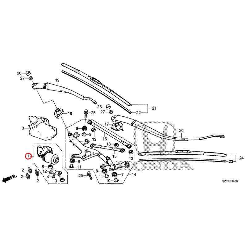 [NEW] JDM HONDA CR-Z ZF2 2014 Front Windshield Wiper GENUINE OEM
