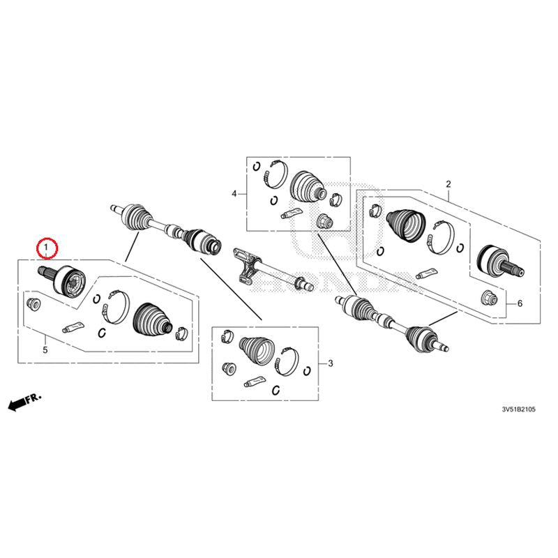 [NEW] JDM HONDA ZR-V e:HEV RZ4 2025 Front Drive Shaft Set Short Parts GENUINE OEM