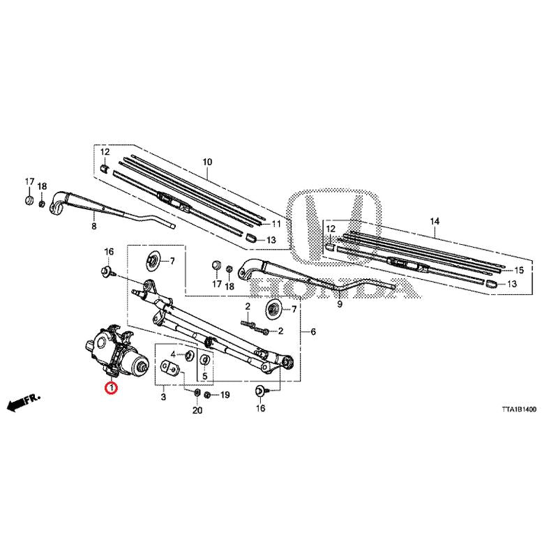 [NEW] JDM HONDA N-BOX CUSTOM JF3 2021 Front Windshield Wiper GENUINE OEM