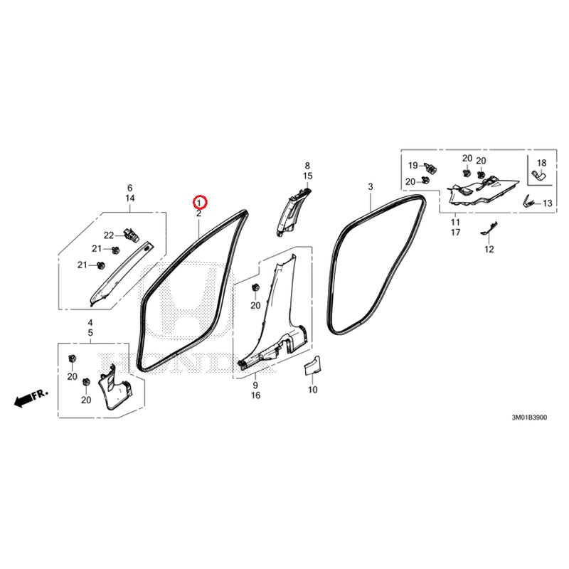 [NEW] JDM HONDA VEZEL RV3 2021 Pillar Garnish GENUINE OEM