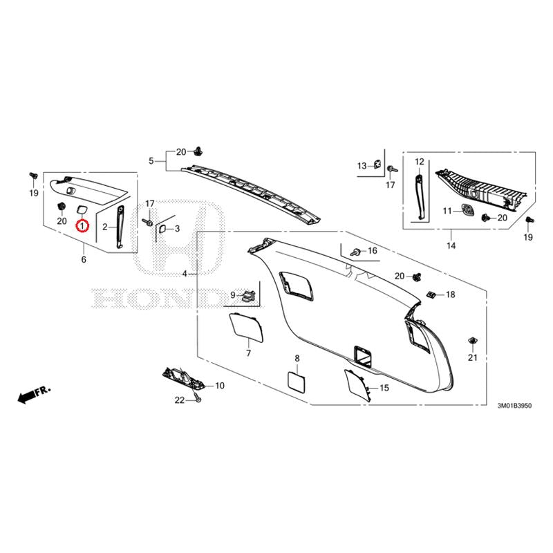 [NEW] JDM HONDA VEZEL RV3 2021 Tailgate Lining GENUINE OEM