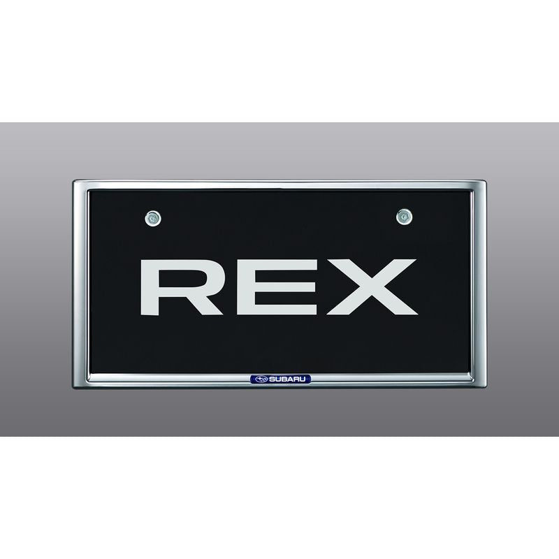 [NEW] JDM Subaru REX A20#F Number Plate Base (plated) Genuine OEM