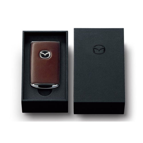 [NEW] JDM Mazda CX-80 KL Selective Key Shell Leather Brown Genuine OEM