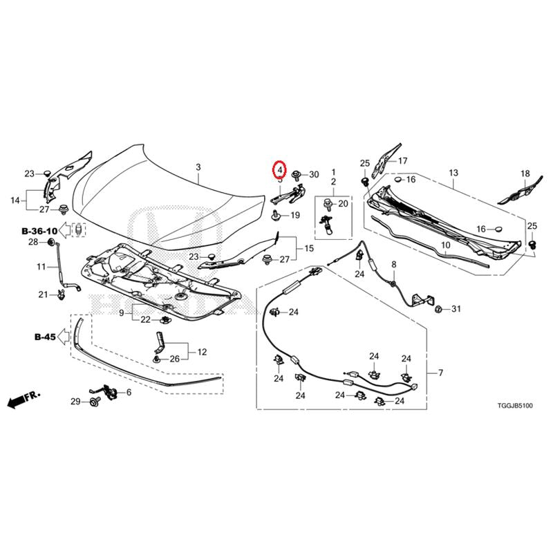 [NEW] JDM HONDA CIVIC FK7 2021 Hood GENUINE OEM