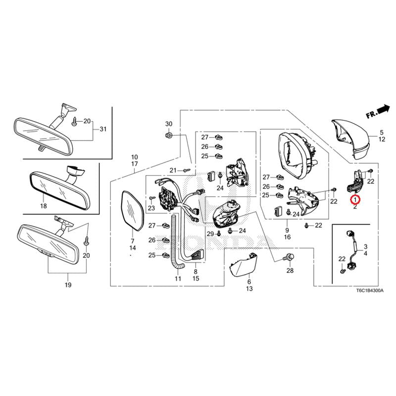 [NEW] JDM HONDA ODYSSEY e:HEV RC4 2021 Mirrors GENUINE OEM