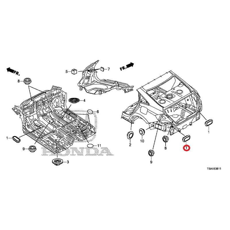 [NEW] JDM HONDA CIVIC FC1 2020 Grommets (Rear) GENUINE OEM