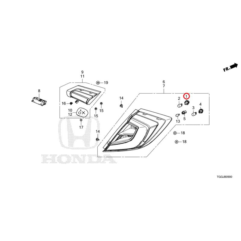 [NEW] JDM HONDA CIVIC FK7 2021 Tail Lights/License Lights GENUINE OEM