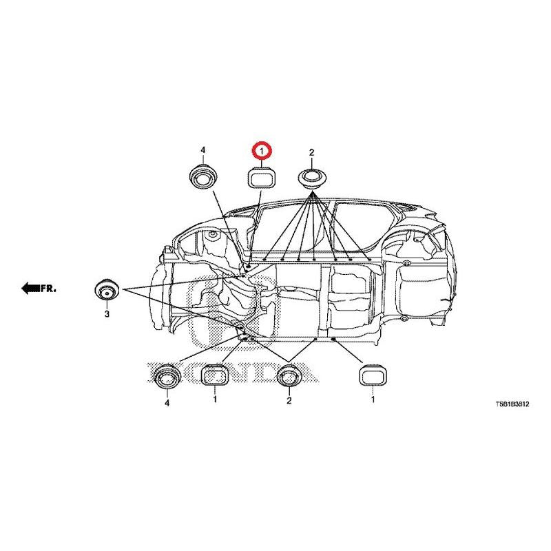 [NEW] JDM HONDA FIT GK5 2017 Grommet (Lower) GENUINE OEM