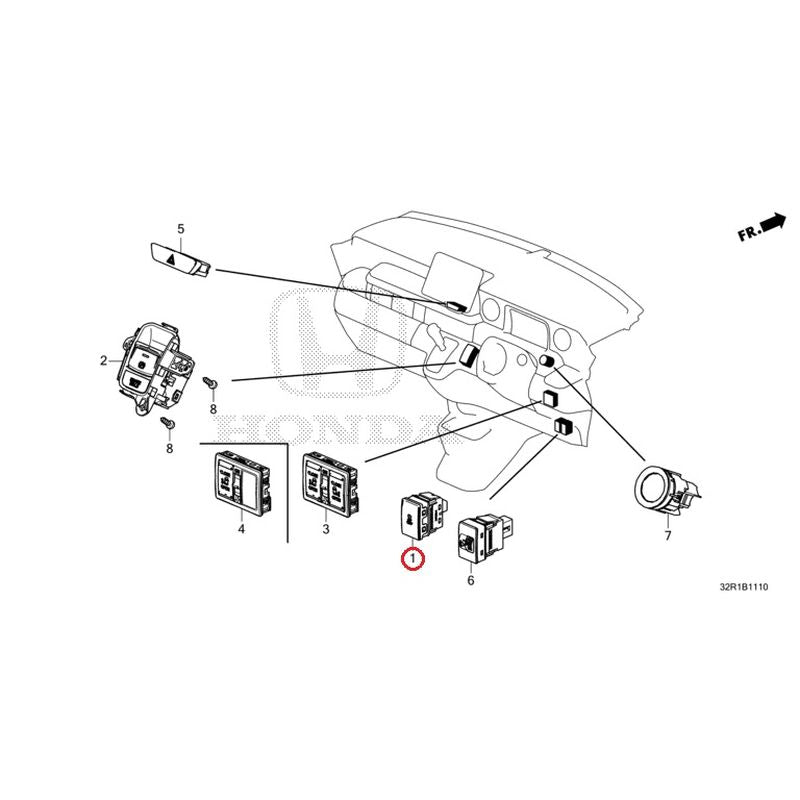 [NEW] JDM HONDA N-BOX CUSTOM JF5 2024 Switches GENUINE OEM